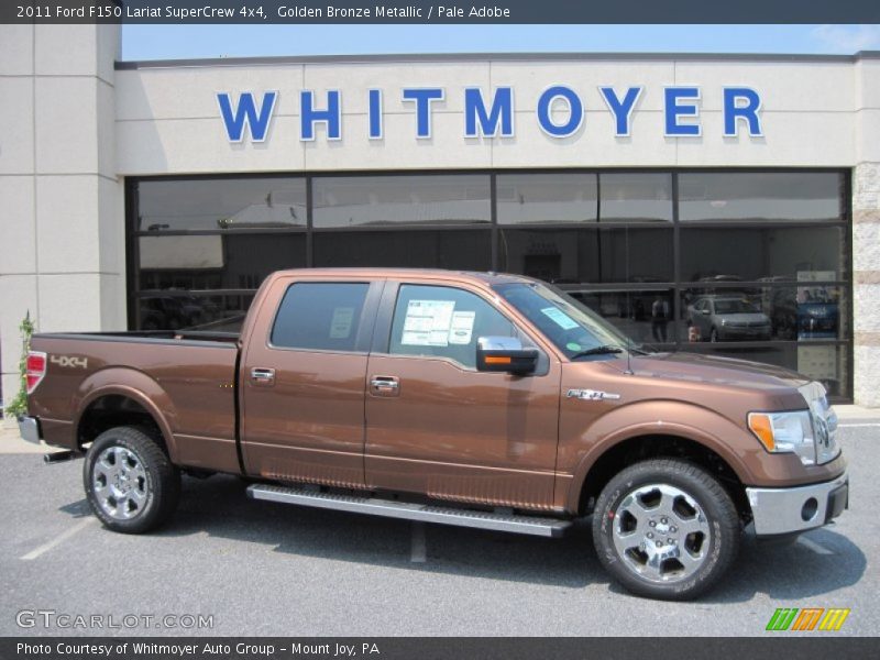 Golden Bronze Metallic / Pale Adobe 2011 Ford F150 Lariat SuperCrew 4x4