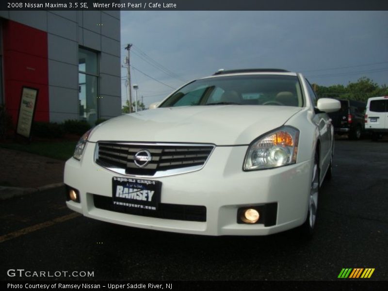 Winter Frost Pearl / Cafe Latte 2008 Nissan Maxima 3.5 SE