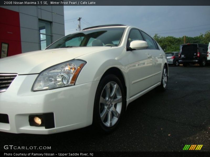 Winter Frost Pearl / Cafe Latte 2008 Nissan Maxima 3.5 SE