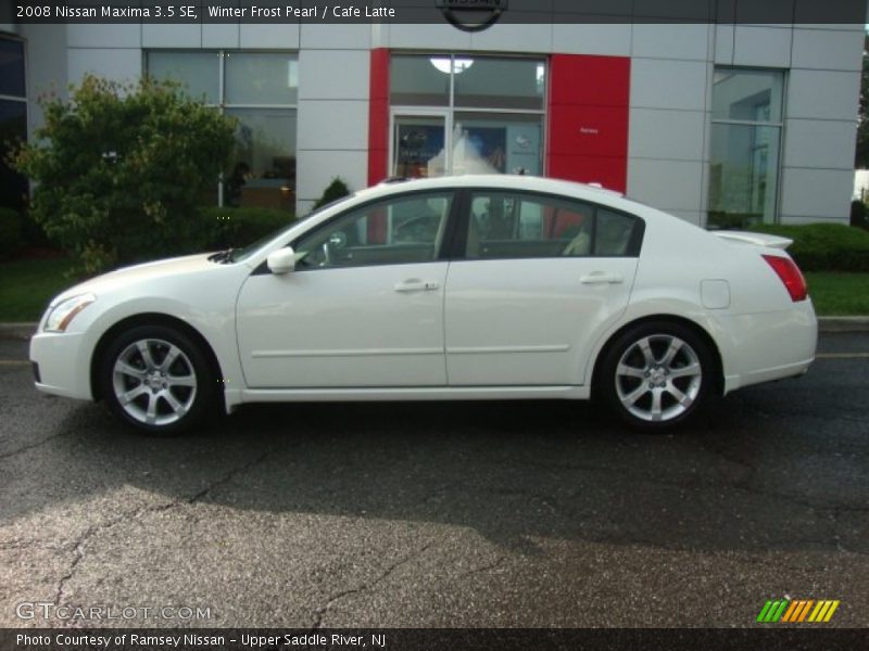Winter Frost Pearl / Cafe Latte 2008 Nissan Maxima 3.5 SE