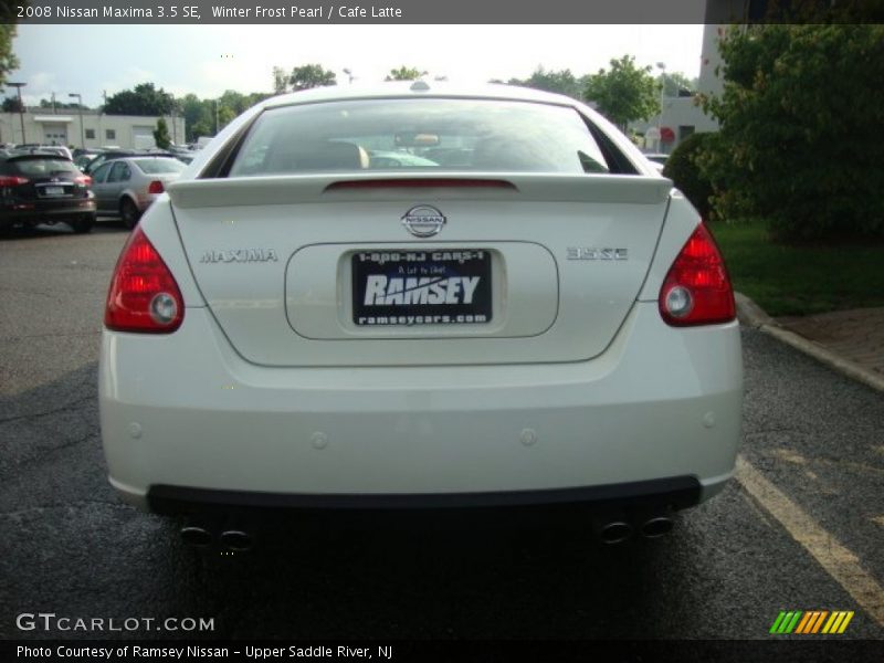 Winter Frost Pearl / Cafe Latte 2008 Nissan Maxima 3.5 SE