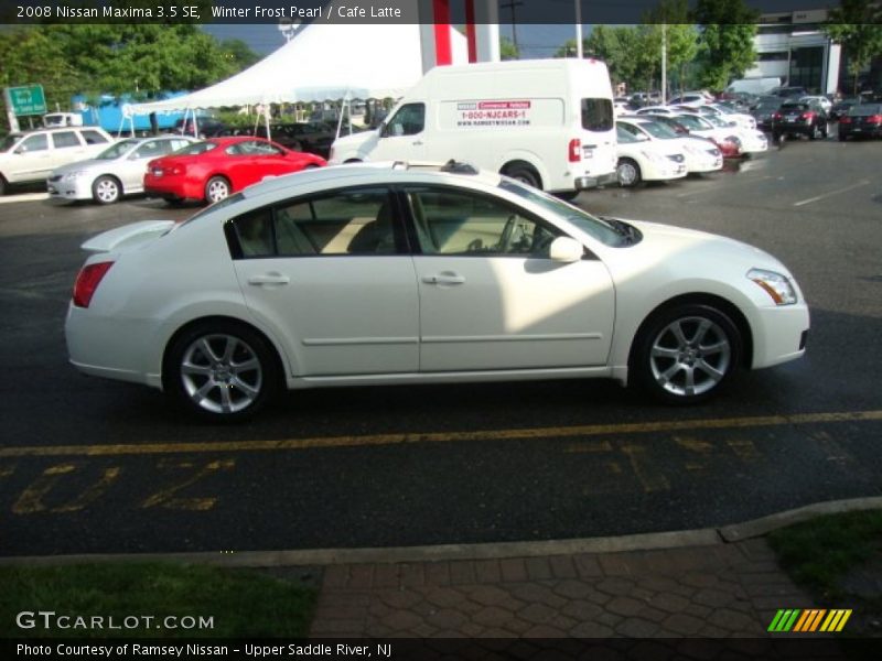 Winter Frost Pearl / Cafe Latte 2008 Nissan Maxima 3.5 SE