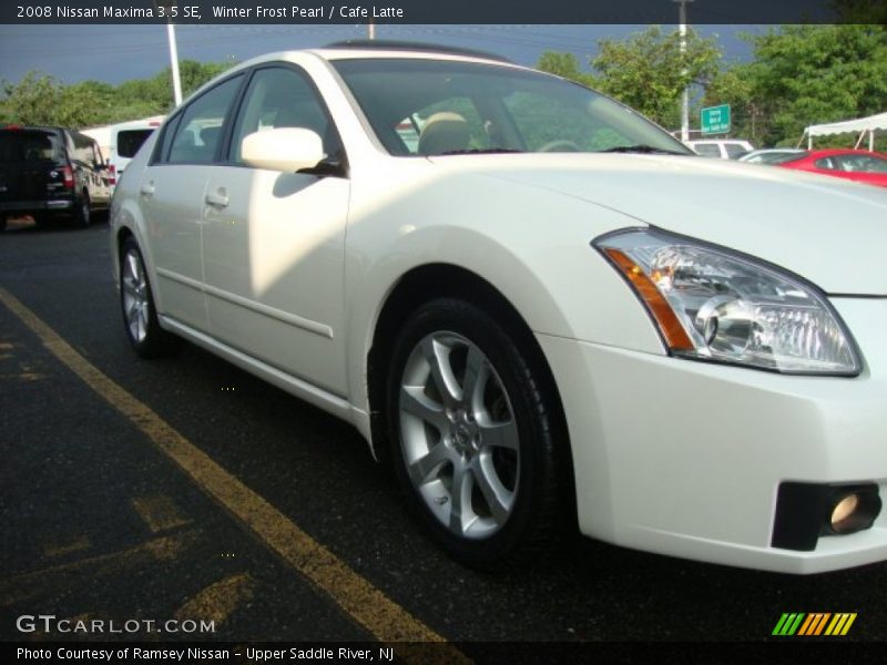 Winter Frost Pearl / Cafe Latte 2008 Nissan Maxima 3.5 SE