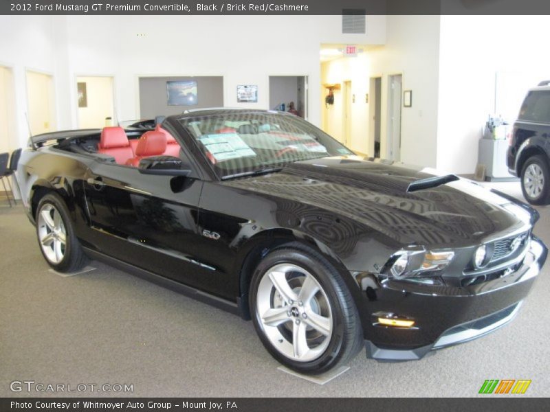 Black / Brick Red/Cashmere 2012 Ford Mustang GT Premium Convertible