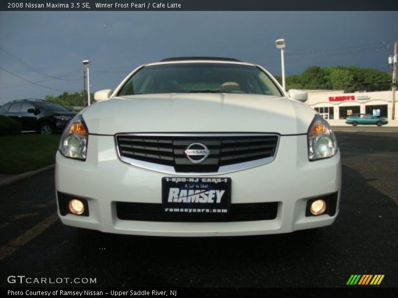 Winter Frost Pearl / Cafe Latte 2008 Nissan Maxima 3.5 SE