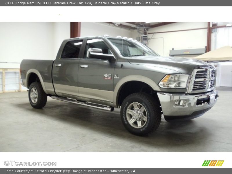 Mineral Gray Metallic / Dark Slate Gray 2011 Dodge Ram 3500 HD Laramie Crew Cab 4x4