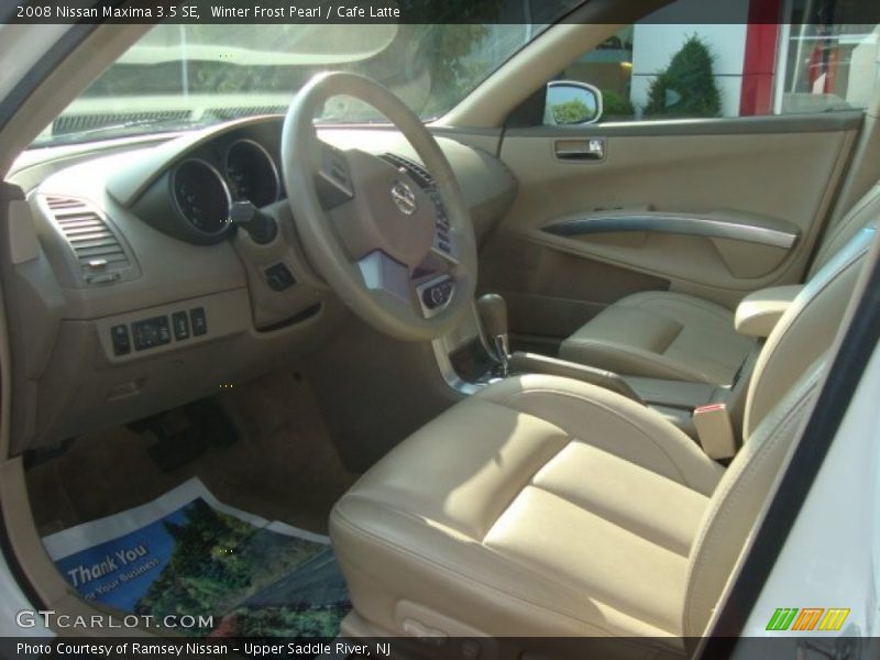 Winter Frost Pearl / Cafe Latte 2008 Nissan Maxima 3.5 SE