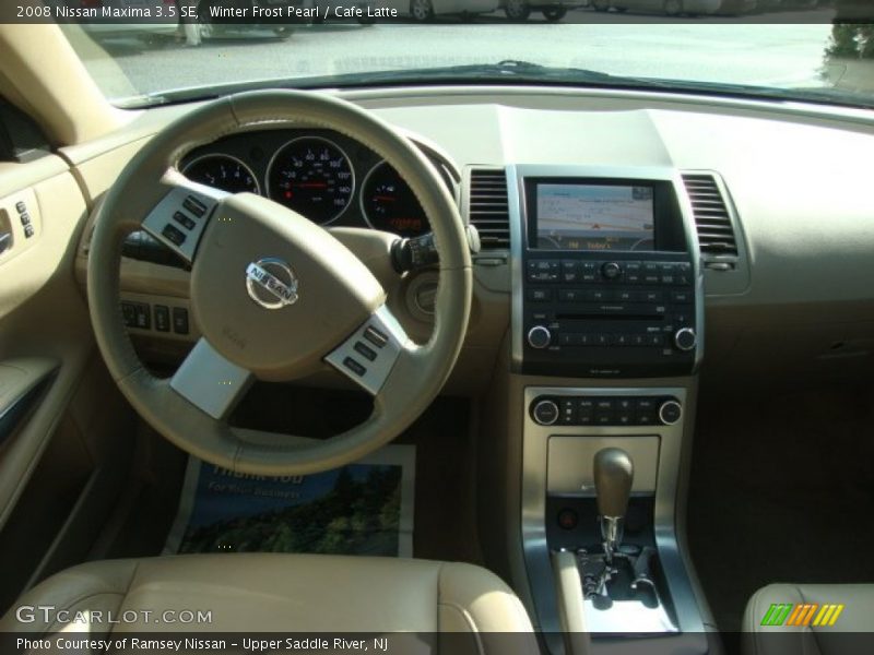 Winter Frost Pearl / Cafe Latte 2008 Nissan Maxima 3.5 SE