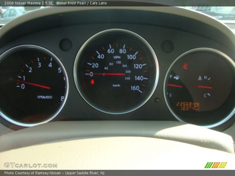 Winter Frost Pearl / Cafe Latte 2008 Nissan Maxima 3.5 SE
