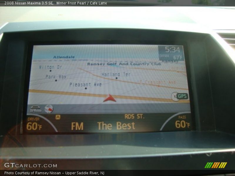 Winter Frost Pearl / Cafe Latte 2008 Nissan Maxima 3.5 SE