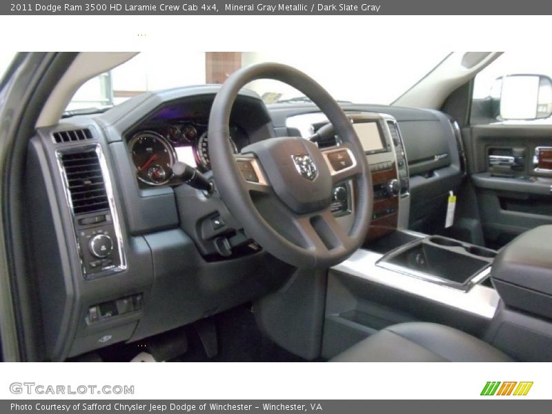 Mineral Gray Metallic / Dark Slate Gray 2011 Dodge Ram 3500 HD Laramie Crew Cab 4x4