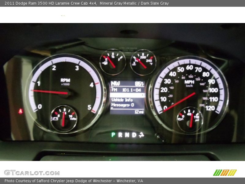 Mineral Gray Metallic / Dark Slate Gray 2011 Dodge Ram 3500 HD Laramie Crew Cab 4x4