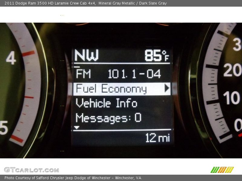 Mineral Gray Metallic / Dark Slate Gray 2011 Dodge Ram 3500 HD Laramie Crew Cab 4x4