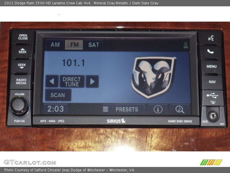Mineral Gray Metallic / Dark Slate Gray 2011 Dodge Ram 3500 HD Laramie Crew Cab 4x4