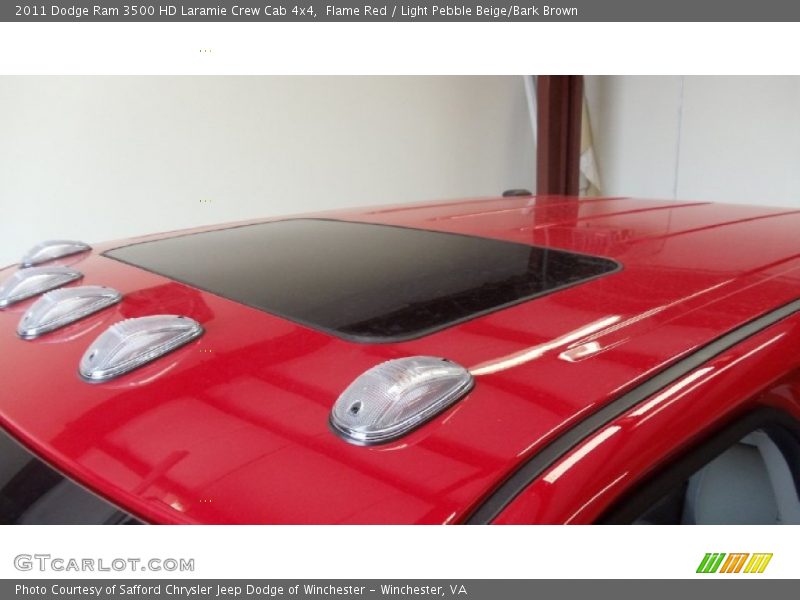 Flame Red / Light Pebble Beige/Bark Brown 2011 Dodge Ram 3500 HD Laramie Crew Cab 4x4