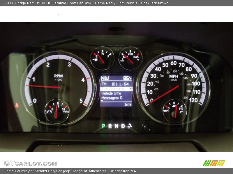 Flame Red / Light Pebble Beige/Bark Brown 2011 Dodge Ram 3500 HD Laramie Crew Cab 4x4