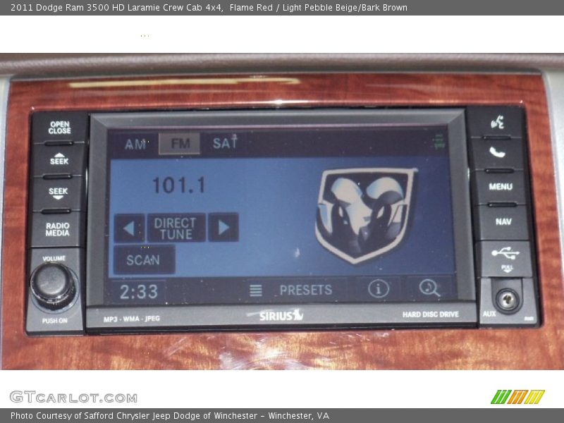Flame Red / Light Pebble Beige/Bark Brown 2011 Dodge Ram 3500 HD Laramie Crew Cab 4x4