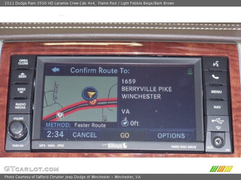 Flame Red / Light Pebble Beige/Bark Brown 2011 Dodge Ram 3500 HD Laramie Crew Cab 4x4