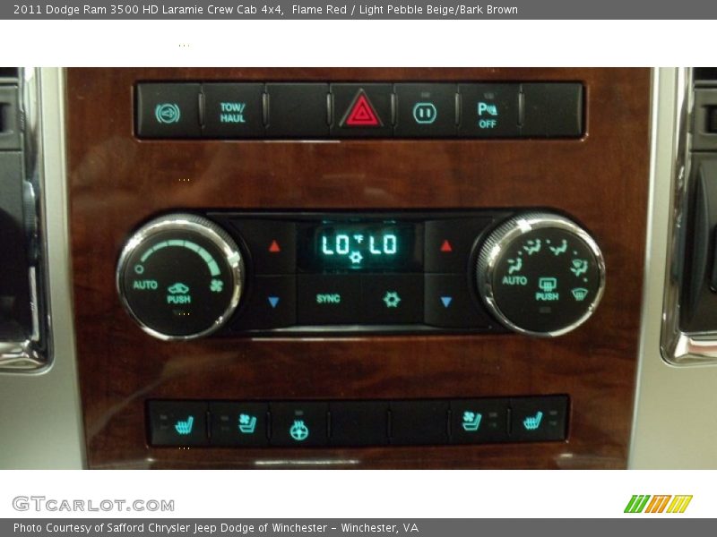 Flame Red / Light Pebble Beige/Bark Brown 2011 Dodge Ram 3500 HD Laramie Crew Cab 4x4