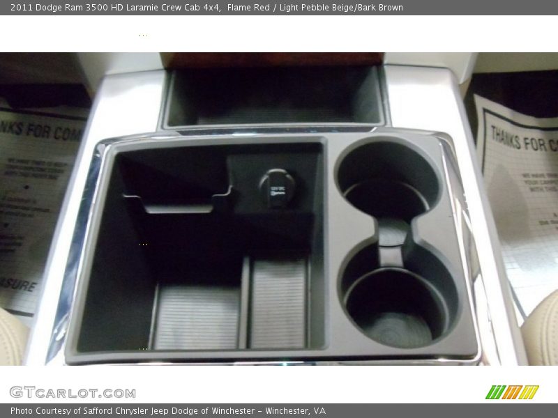 Flame Red / Light Pebble Beige/Bark Brown 2011 Dodge Ram 3500 HD Laramie Crew Cab 4x4