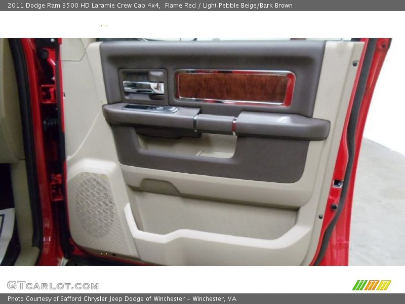 Flame Red / Light Pebble Beige/Bark Brown 2011 Dodge Ram 3500 HD Laramie Crew Cab 4x4