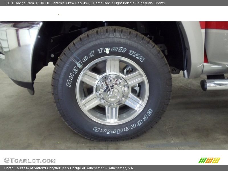 Flame Red / Light Pebble Beige/Bark Brown 2011 Dodge Ram 3500 HD Laramie Crew Cab 4x4