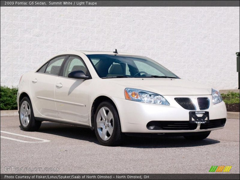 Summit White / Light Taupe 2009 Pontiac G6 Sedan