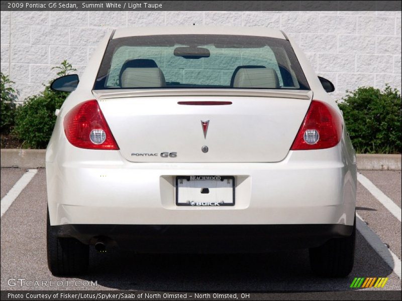 Summit White / Light Taupe 2009 Pontiac G6 Sedan