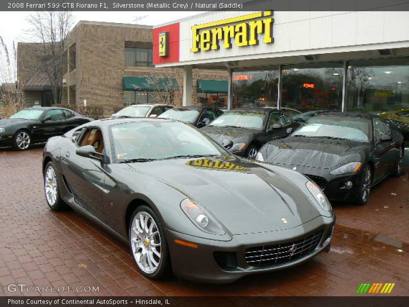 Silverstone (Metallic Grey) / Natural (Saddle) 2008 Ferrari 599 GTB Fiorano F1