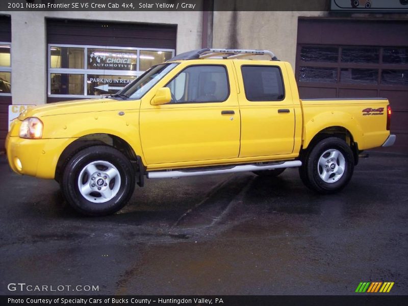 Solar Yellow / Gray 2001 Nissan Frontier SE V6 Crew Cab 4x4