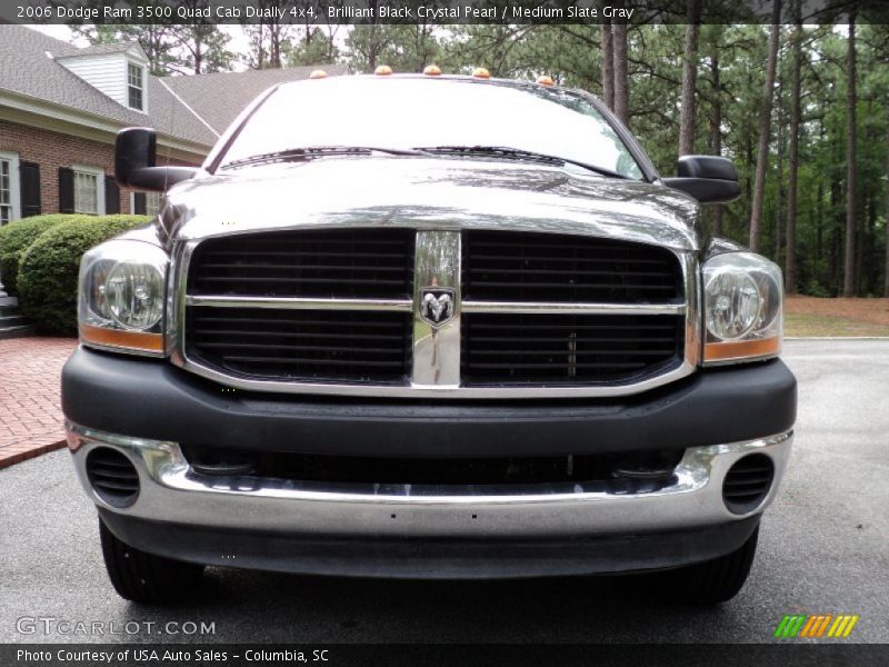Brilliant Black Crystal Pearl / Medium Slate Gray 2006 Dodge Ram 3500 Quad Cab Dually 4x4