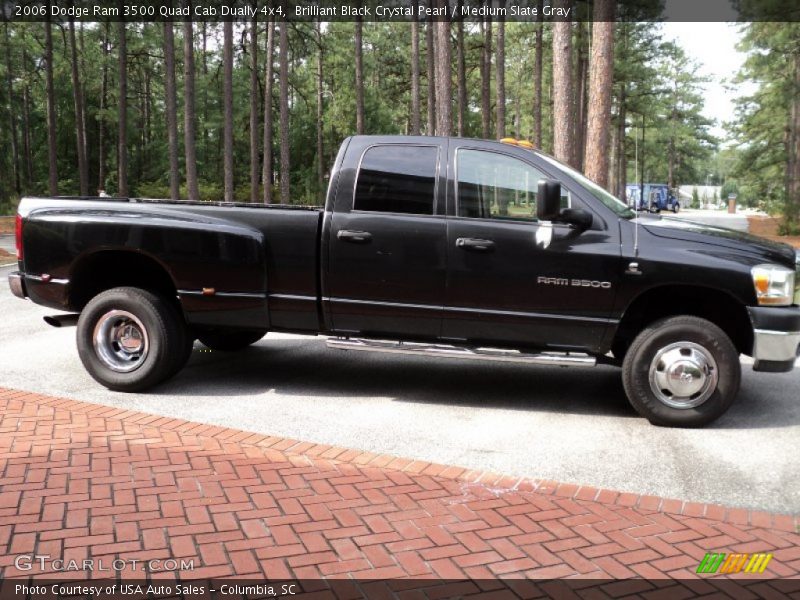 Brilliant Black Crystal Pearl / Medium Slate Gray 2006 Dodge Ram 3500 Quad Cab Dually 4x4