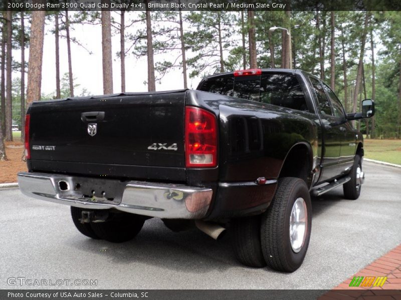 Brilliant Black Crystal Pearl / Medium Slate Gray 2006 Dodge Ram 3500 Quad Cab Dually 4x4
