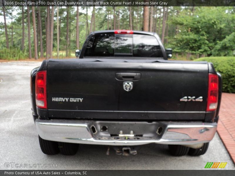 Brilliant Black Crystal Pearl / Medium Slate Gray 2006 Dodge Ram 3500 Quad Cab Dually 4x4