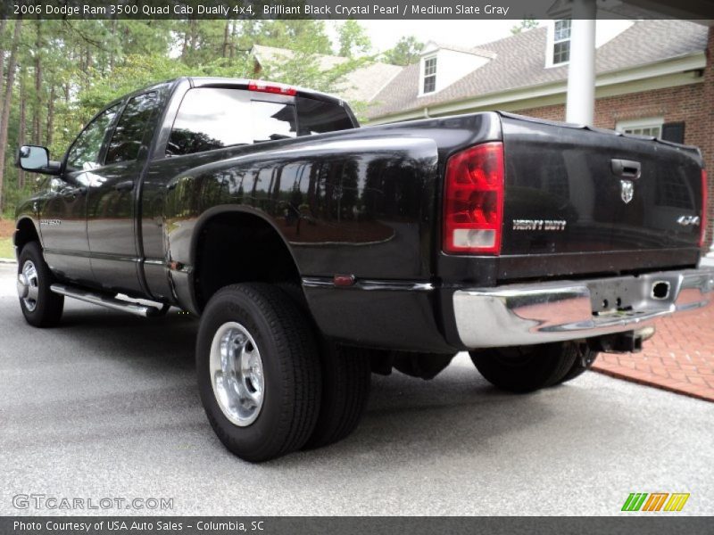 Brilliant Black Crystal Pearl / Medium Slate Gray 2006 Dodge Ram 3500 Quad Cab Dually 4x4