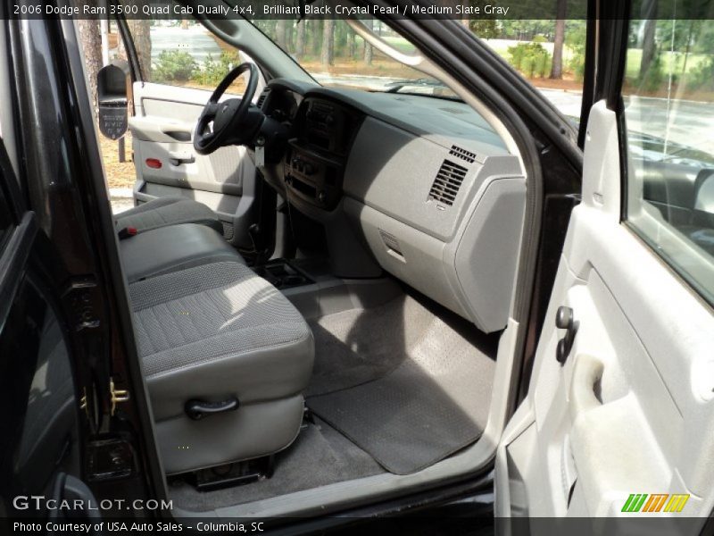 Brilliant Black Crystal Pearl / Medium Slate Gray 2006 Dodge Ram 3500 Quad Cab Dually 4x4