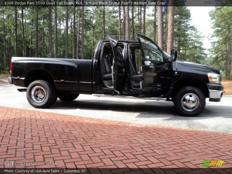 Brilliant Black Crystal Pearl / Medium Slate Gray 2006 Dodge Ram 3500 Quad Cab Dually 4x4