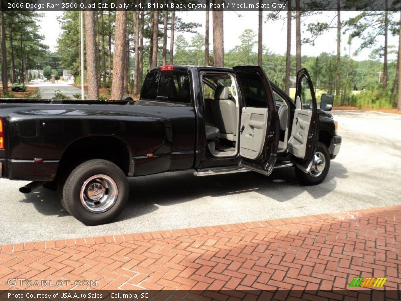 Brilliant Black Crystal Pearl / Medium Slate Gray 2006 Dodge Ram 3500 Quad Cab Dually 4x4