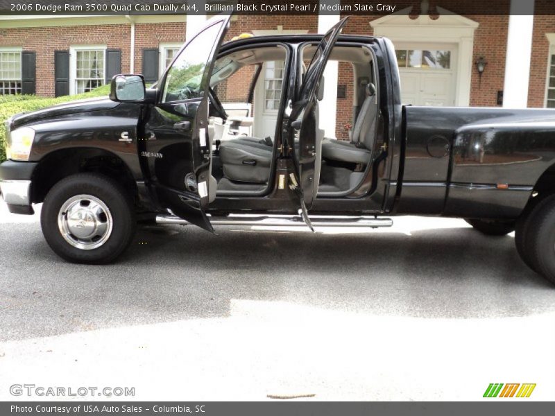 Brilliant Black Crystal Pearl / Medium Slate Gray 2006 Dodge Ram 3500 Quad Cab Dually 4x4