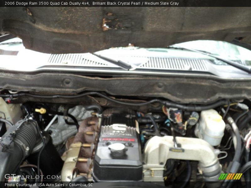 Brilliant Black Crystal Pearl / Medium Slate Gray 2006 Dodge Ram 3500 Quad Cab Dually 4x4