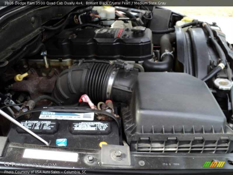 Brilliant Black Crystal Pearl / Medium Slate Gray 2006 Dodge Ram 3500 Quad Cab Dually 4x4