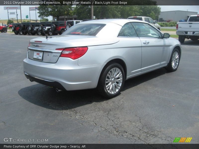 Bright Silver Metallic / Black/Light Frost Beige 2011 Chrysler 200 Limited Convertible