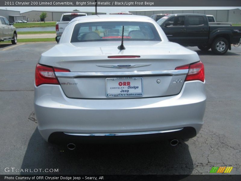 Bright Silver Metallic / Black/Light Frost Beige 2011 Chrysler 200 Limited Convertible
