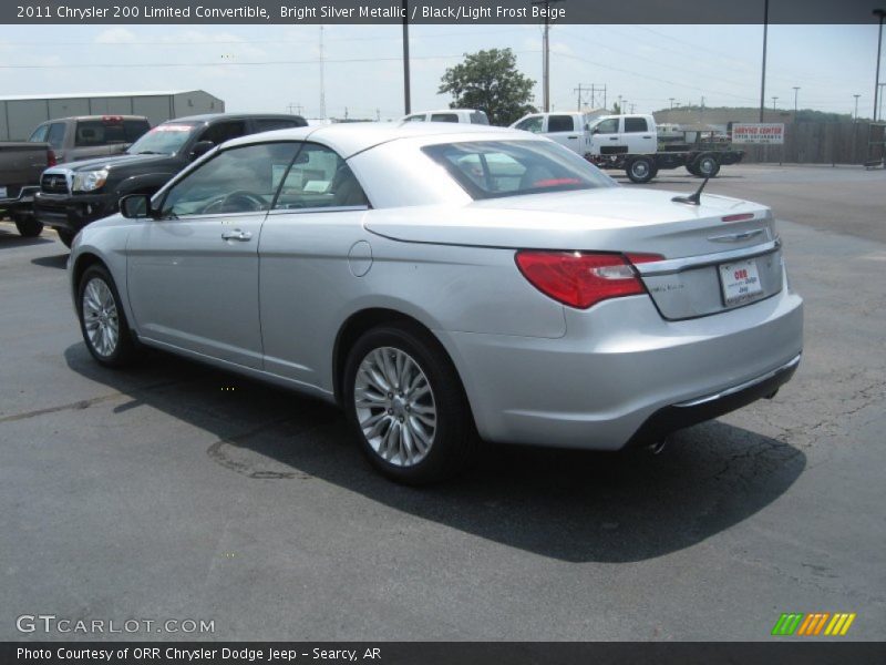 Bright Silver Metallic / Black/Light Frost Beige 2011 Chrysler 200 Limited Convertible