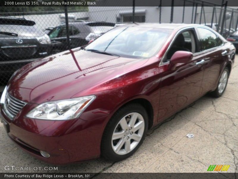 Royal Ruby Red Metallic / Black 2008 Lexus ES 350
