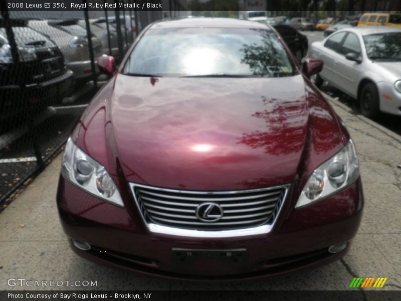 Royal Ruby Red Metallic / Black 2008 Lexus ES 350