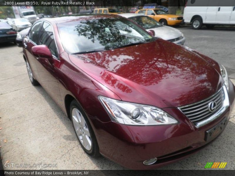 Royal Ruby Red Metallic / Black 2008 Lexus ES 350