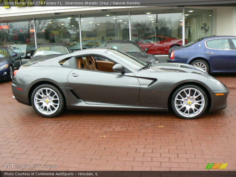 Silverstone (Metallic Grey) / Natural (Saddle) 2008 Ferrari 599 GTB Fiorano F1