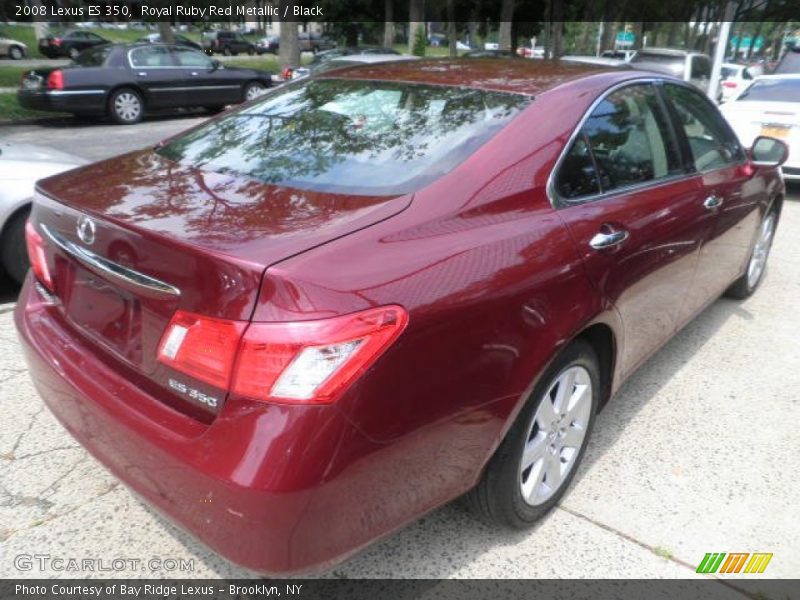 Royal Ruby Red Metallic / Black 2008 Lexus ES 350