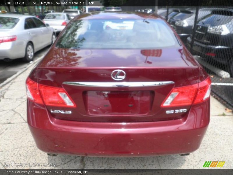 Royal Ruby Red Metallic / Black 2008 Lexus ES 350